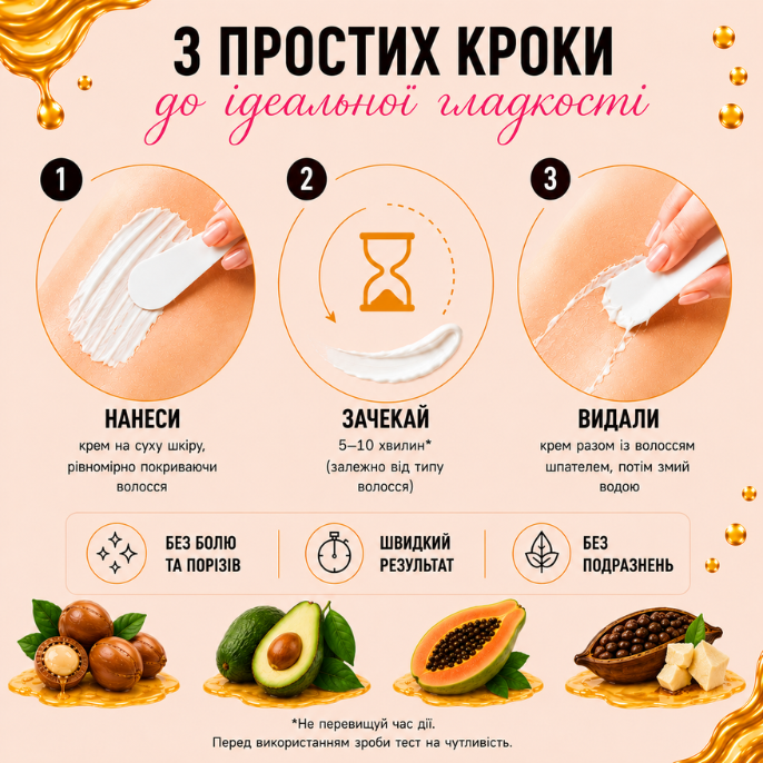 Крем для депіляції тіла для чутливої ​​шкіри 100 мл