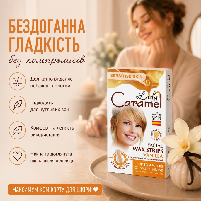 Віск для епіляції обличчя Ванільний 12 шт.